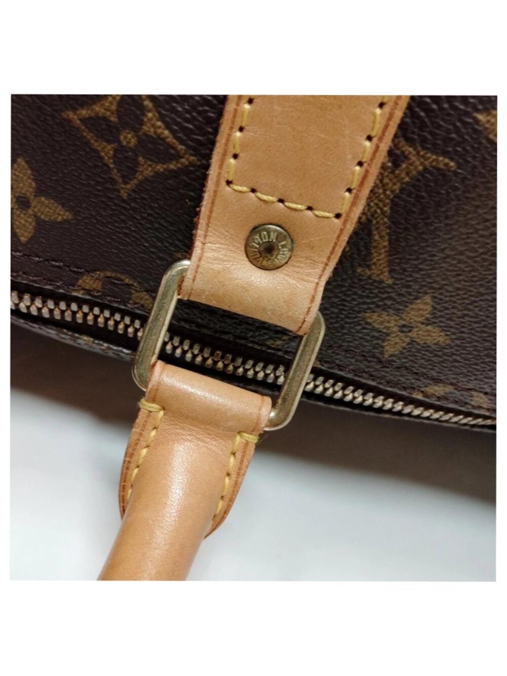 Authentic Louis Vuitton Keepall 55 Monogram Canvas Travel Bag - Picture 10 of 16